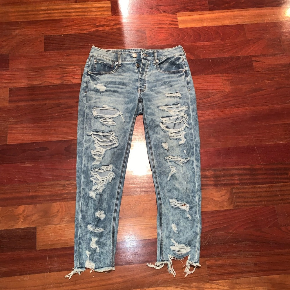 American Eagle TomGirl Ripped Jeans